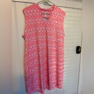 Lulu B pink  and White Sleeveless Dress